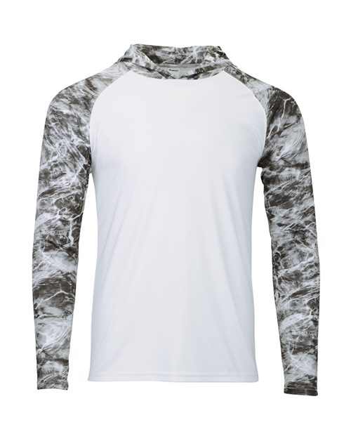 Men's Biloxi Performance Colorblocked Hooded Long Sleeve T-Shirt - Manta Front