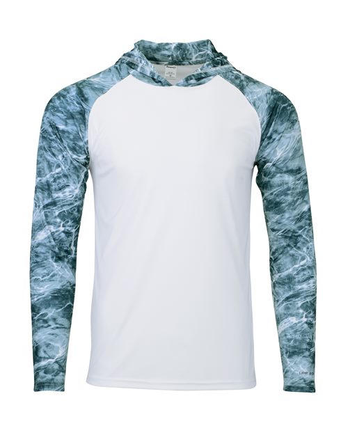 Men's Biloxi Performance Colorblocked Hooded Long Sleeve T-Shirt - Spindrift Front