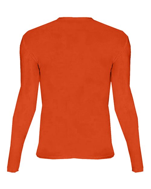 Men's Pro-Compression Long Sleeve T-Shirt - Burnt Orange Back