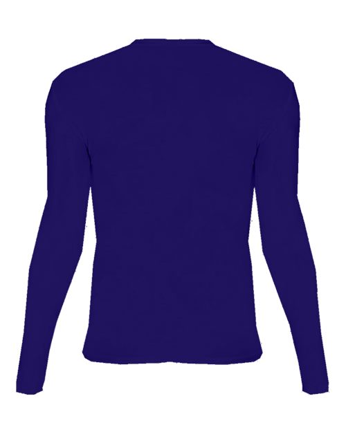 Men's Pro-Compression Long Sleeve T-Shirt - Purple Back