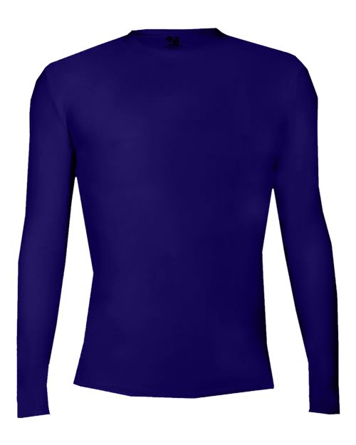 Men's Pro-Compression Long Sleeve T-Shirt - Purple Front