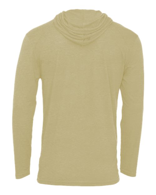 Men's Tri-Blend Surplice Hooded Long Sleeve T-Shirt - Vegas Gold Heather Back