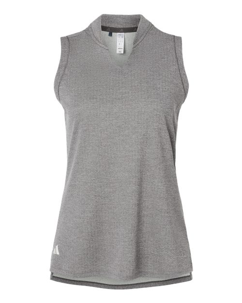 Women's Ultimate365 Textured Sleeveless Shirt - Charcoal Front