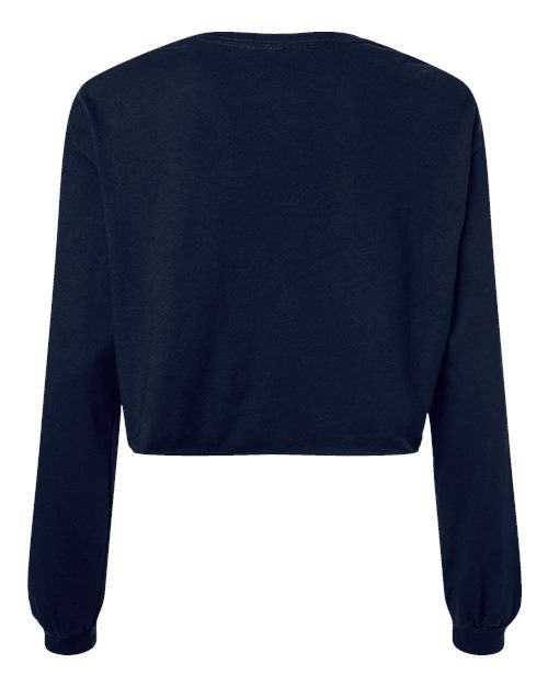 Women's FWD Fashion Crop Long Sleeve Tee - Navy Back