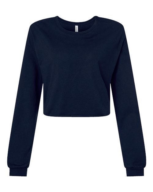 Women's FWD Fashion Crop Long Sleeve Tee - Navy Front