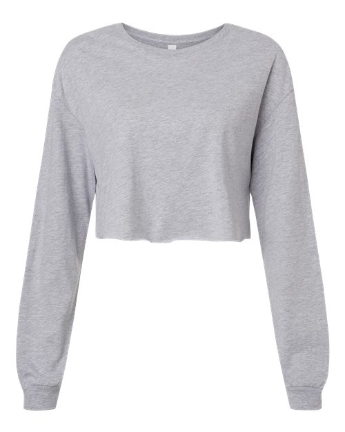 Women's FWD Fashion Crop Long Sleeve Tee - Athletic Heather Front