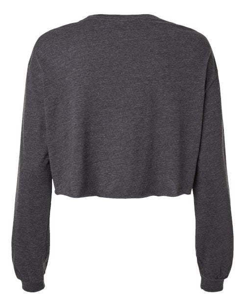 Women's FWD Fashion Crop Long Sleeve Tee - Dark Grey Heather Back