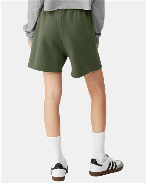 Women's FWD Fashion Cutoff Fleece Shorts - Military Green Back