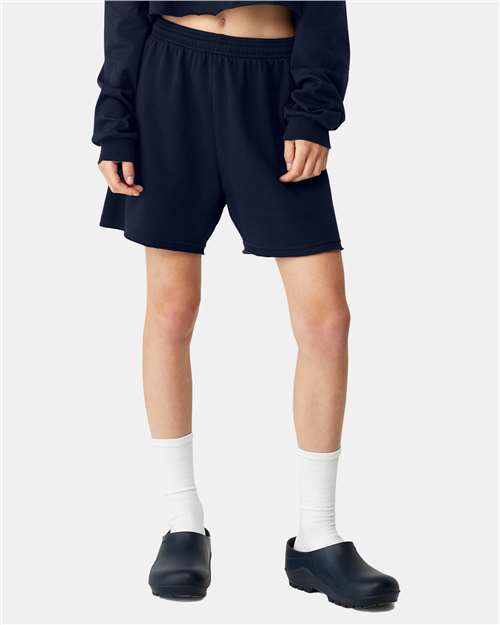 Women's FWD Fashion Cutoff Fleece Shorts - Navy Front