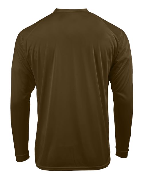 Unisex Long Islander Performance Long Sleeve T-Shirt - Coyote Brown Back