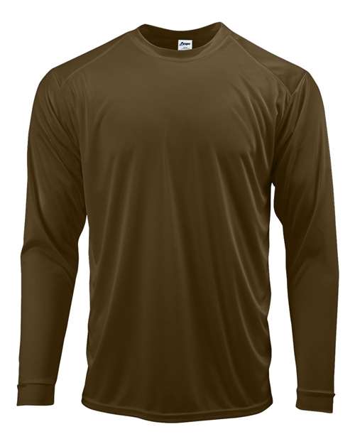 Unisex Long Islander Performance Long Sleeve T-Shirt - Coyote Brown Front