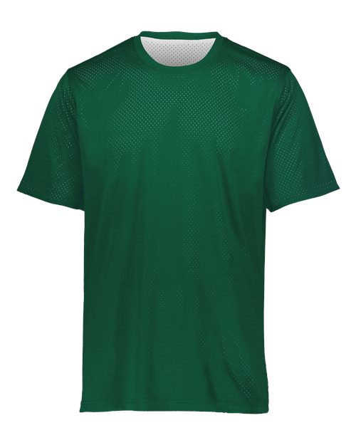 Youth Mesh Reversible Jersey - Dark Green/ White Front