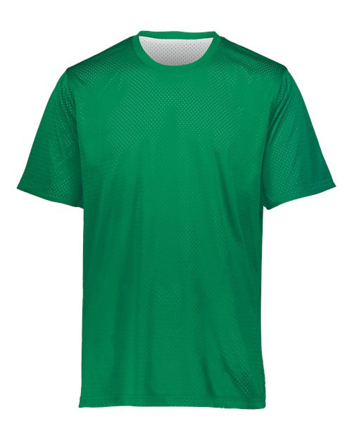 Youth Mesh Reversible Jersey - Kelly/ White Front