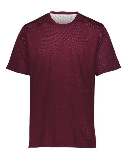 Youth Mesh Reversible Jersey - Maroon/ White Front
