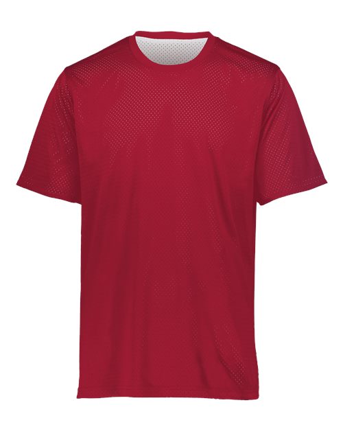 Youth Mesh Reversible Jersey - Scarlet/ White Front