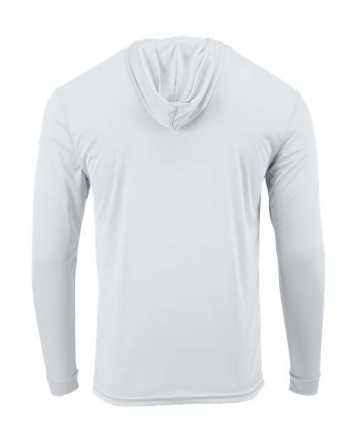 Youth Bahama Performance Hooded Long Sleeve T-Shirt - White Back