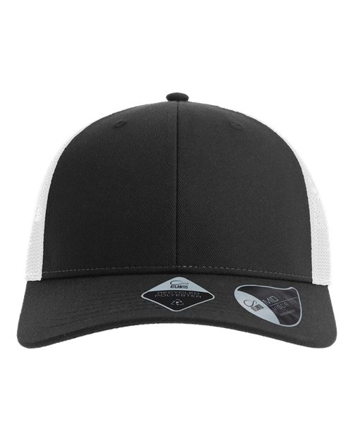 Sustainable Trucker Cap - Black/ White Front