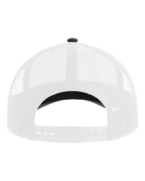 Sustainable Five-Panel Trucker Cap - Black/ White Back