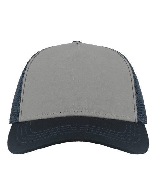 Sustainable Canvas Cap - Grey/ Navy Front