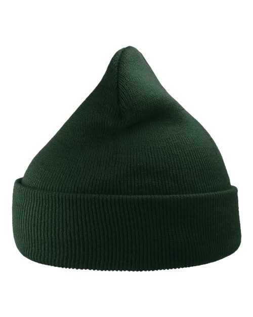 Sustainable 12" Knit Beanie - Bottle Green Front