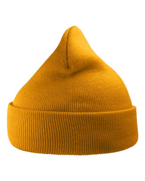 Sustainable 12" Knit Beanie - Mustard Yellow Back