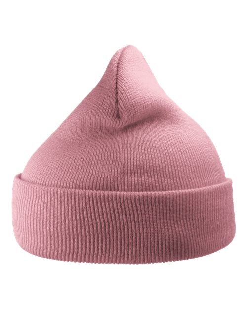 Sustainable 12" Knit Beanie - Pink Back