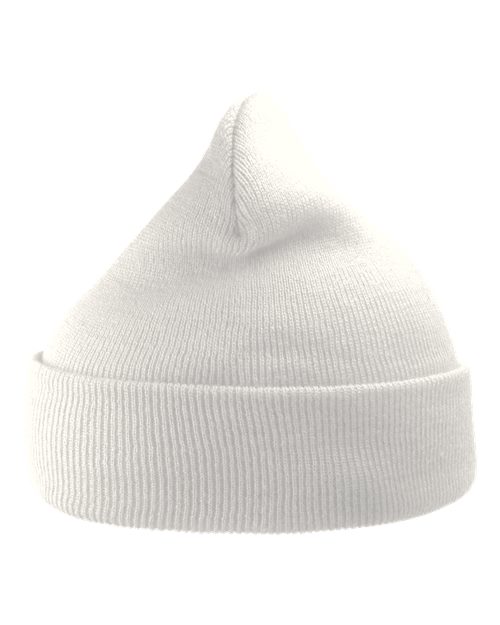 Sustainable 12" Knit Beanie - White Back