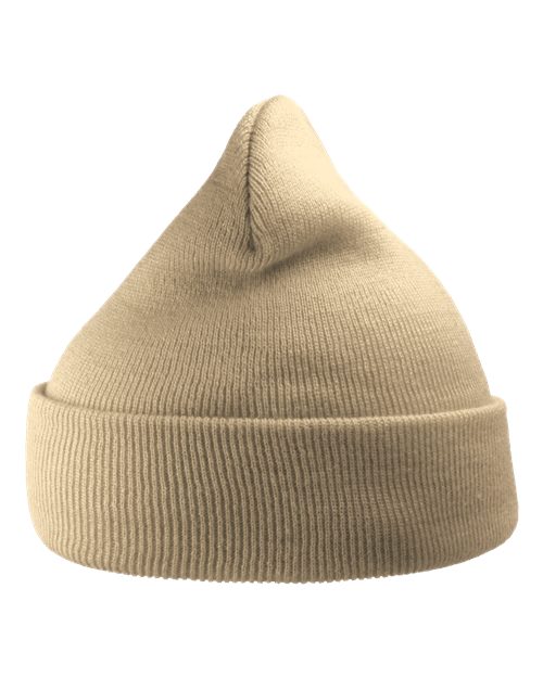Sustainable 12" Knit Beanie - Beige Back