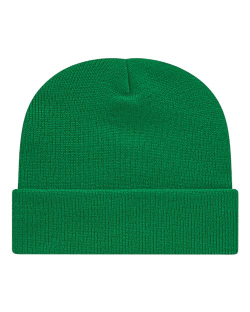 USA-Made 12" Cuffed Beanie - True Kelly Green Back