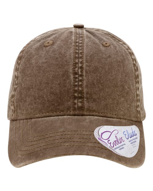Women's Pigment-Dyed with Fashion Undervisor Cap - Chocolate/ Fawn Front