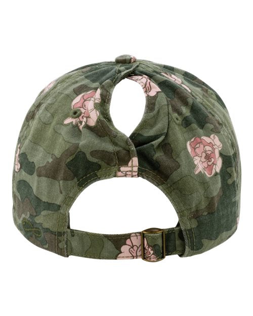 Women's Unstructured Fashion Prints Cap - Floral Camo Back