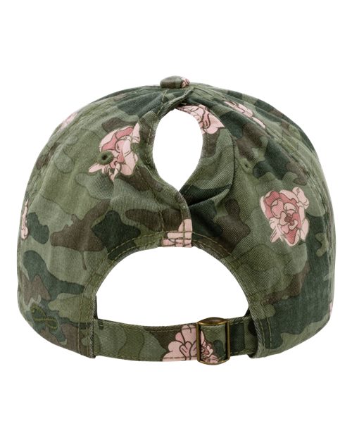 Women's Unstructured Fashion Prints Cap - Floral Camo Back