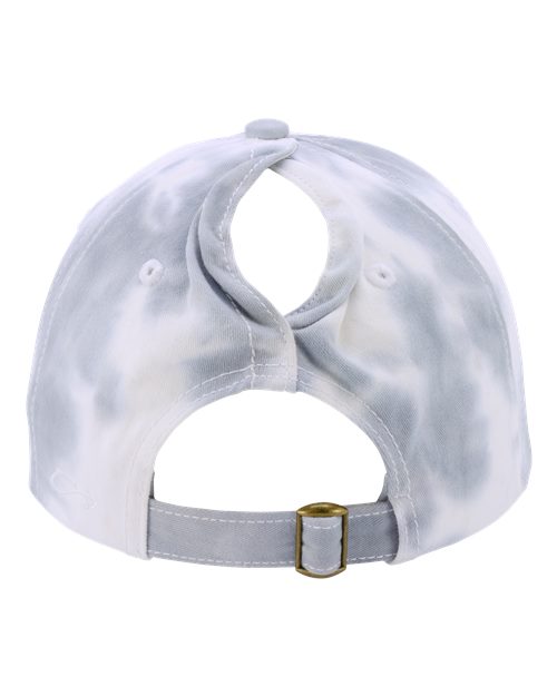 Women's Unstructured Fashion Prints Cap - Tie-Dye Slate Blue Back
