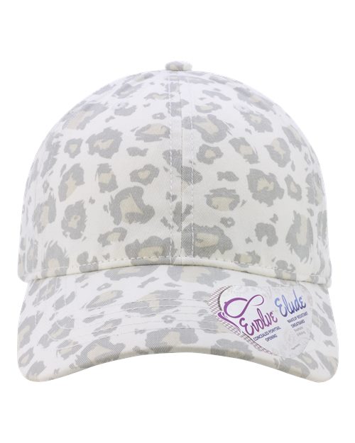 Women's Unstructured Fashion Prints Cap - Snow Leopard Front