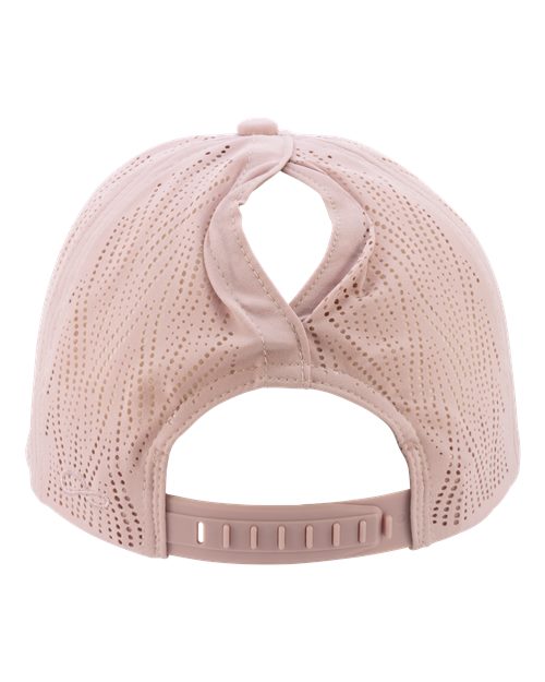 Women's Perforated Performance Cap - Dusty Pink/ Floral Back