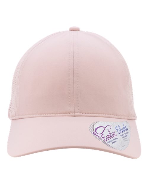 Women's Perforated Performance Cap - Dusty Pink/ Floral Front