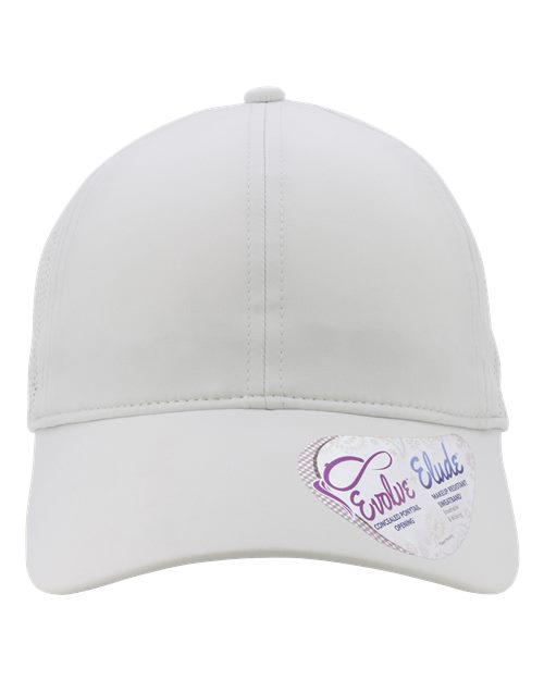 Women's Perforated Performance Cap - Light Grey/ Snow Leopard Front