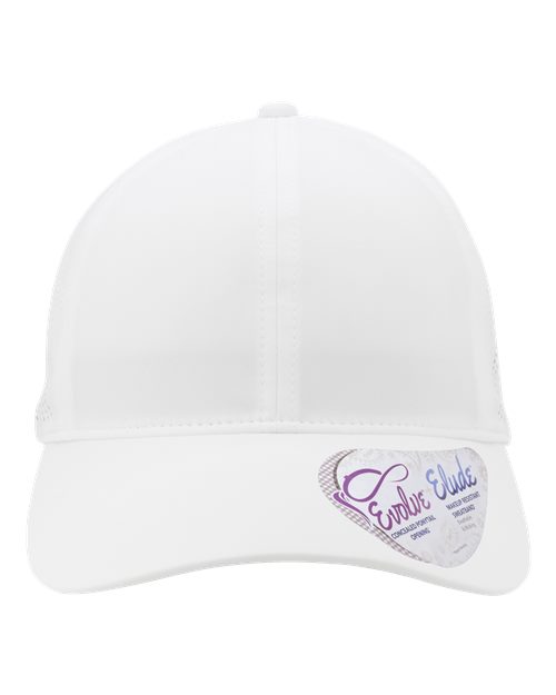 Women's Perforated Performance Cap - White/ Floral Front