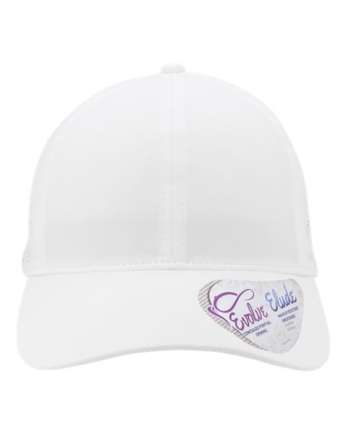 Infinity Her Women's Perforated Performance Cap - White/ Floral Front