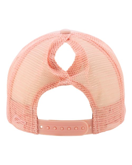 Women's Foam Trucker Cap - Dusty Pink/ Pink/ Peachy Pink/ Butterfly Back