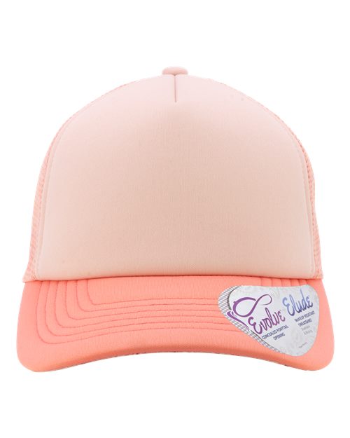 Women's Foam Trucker Cap - Dusty Pink/ Pink/ Peachy Pink/ Butterfly Front