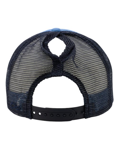 Women's Foam Trucker Cap - Light Blue/ Navy/ Navy/ Graffiti Back