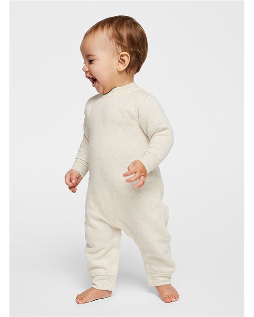 Infant Fleece One-Piece - Natural Front