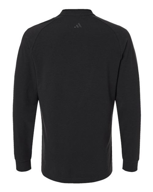 Men's Henley Long Sleeve T-Shirt - Black Back