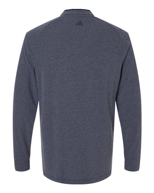 Men's Henley Long Sleeve T-Shirt - Collegiate Navy Melange Back