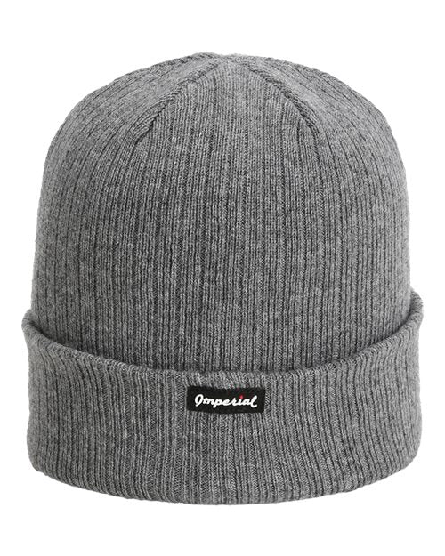 The Edelweiss Cuffed Beanie - Graphite Back