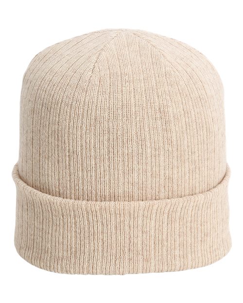 The Edelweiss Cuffed Beanie - Sand Front