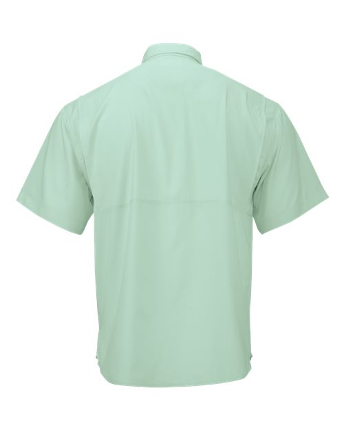 Men's Hatteras Performance Short Sleeve Fishing Shirt - Mint Green Back