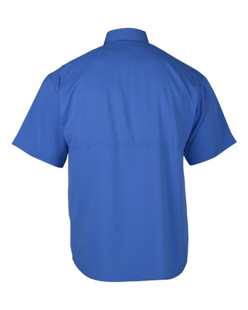 Men's Hatteras Performance Short Sleeve Fishing Shirt - Vivid Blue Back