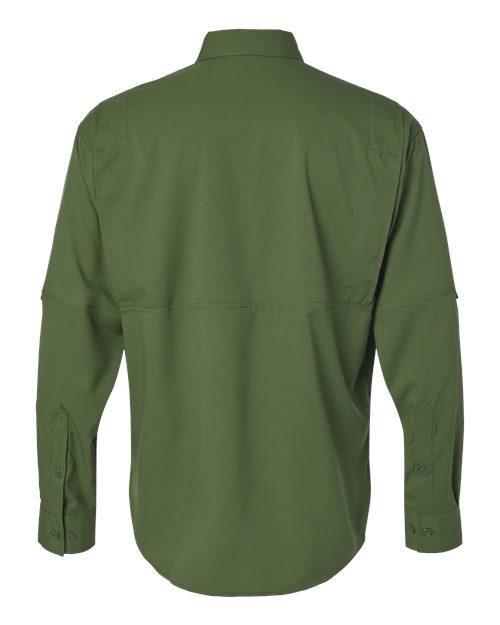 Men's Kitty Hawk Performance Fishing Shirt - Olive Green Back